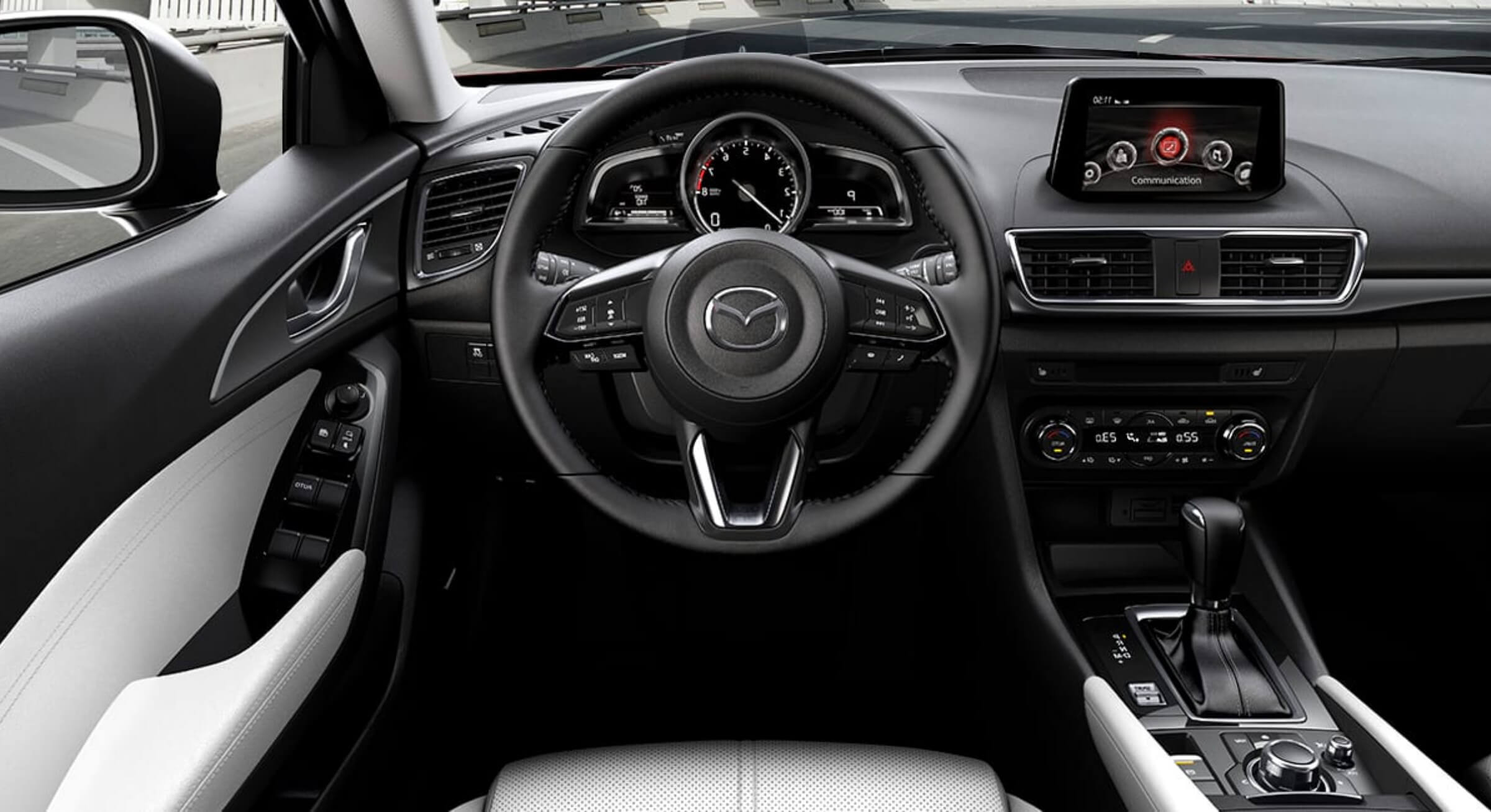 Pure White Leather Mazda3 Interior